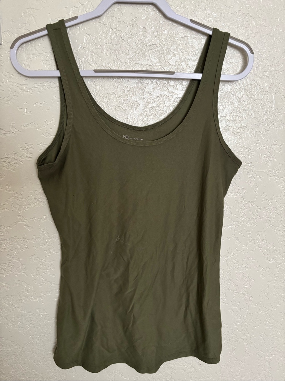No Boundaries Olive Green Scoop Neck Tank